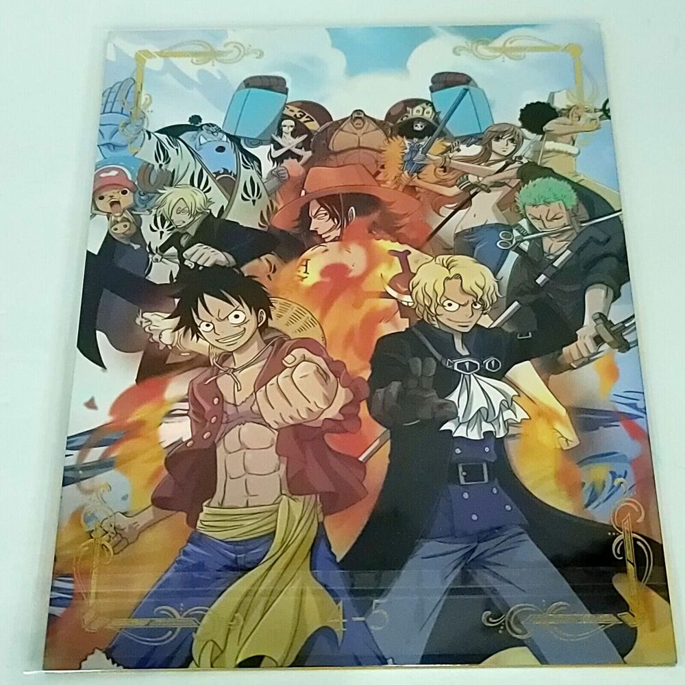 White Beard One Piece Gold 4-5 Double-sided Art Size A4 8" x 11" Waifu Card